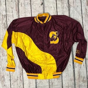 Vintage High School Basketball 1990s Warmup Sports Jersey Button Up
